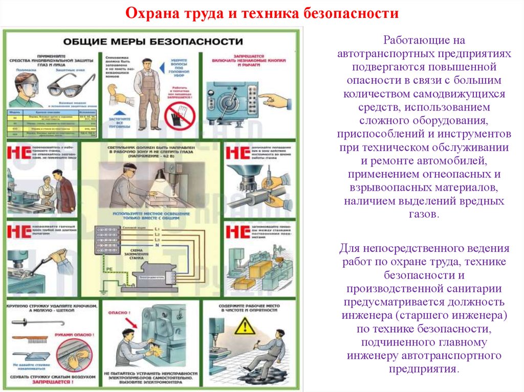 Техническое обслуживание оборудования и правила безопасности