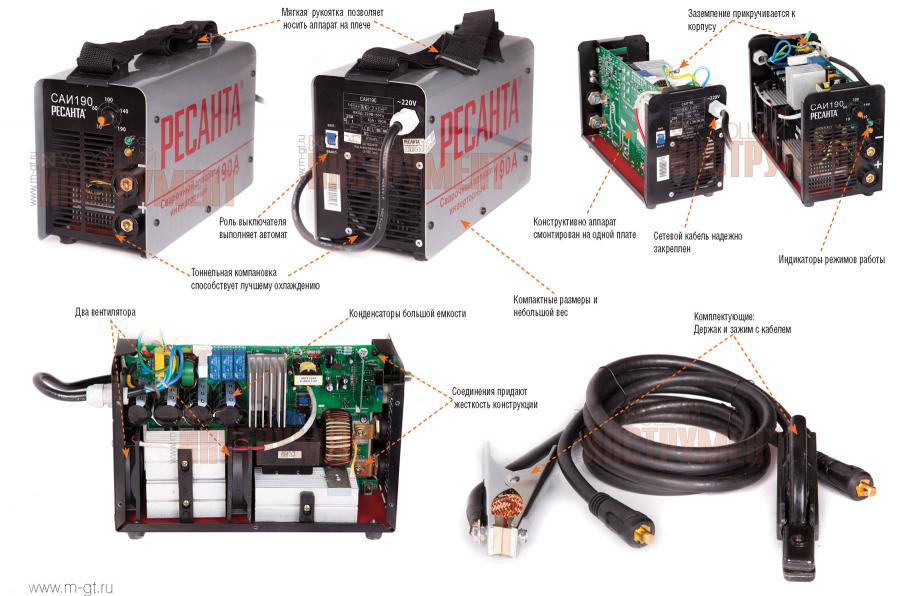 Как правильно подключать сварочные провода. Инвертор сварочный САИ 190. Сварочный Инвентор Ресанта.