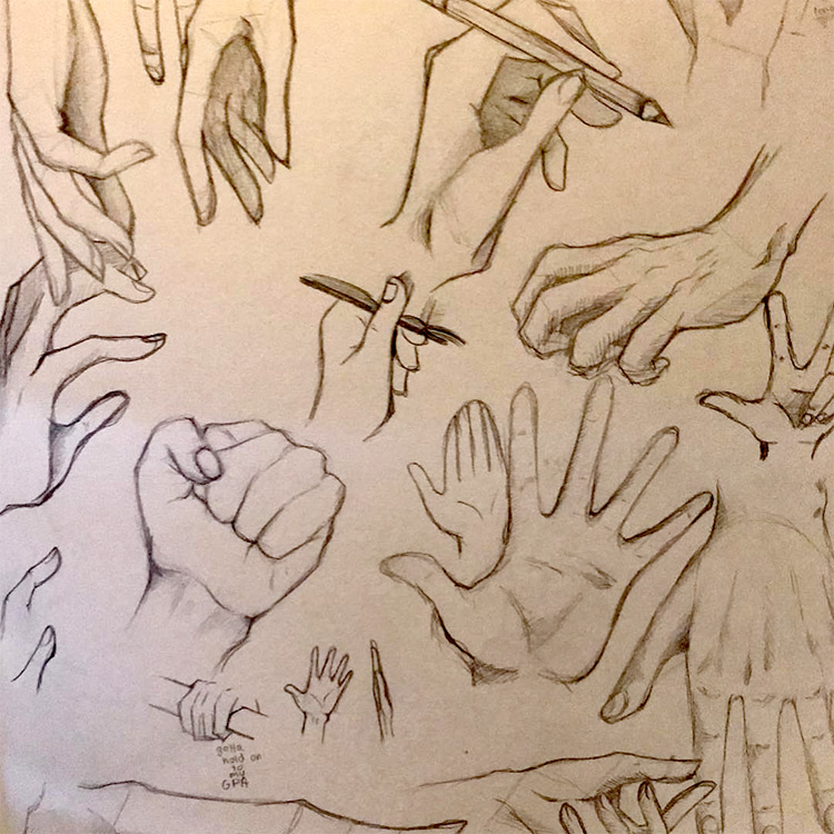 Sketchbook hands