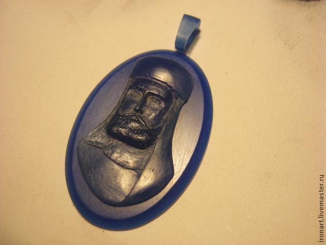 Изготовление подвески из серебра с изображением человеческого лица, фото № 35