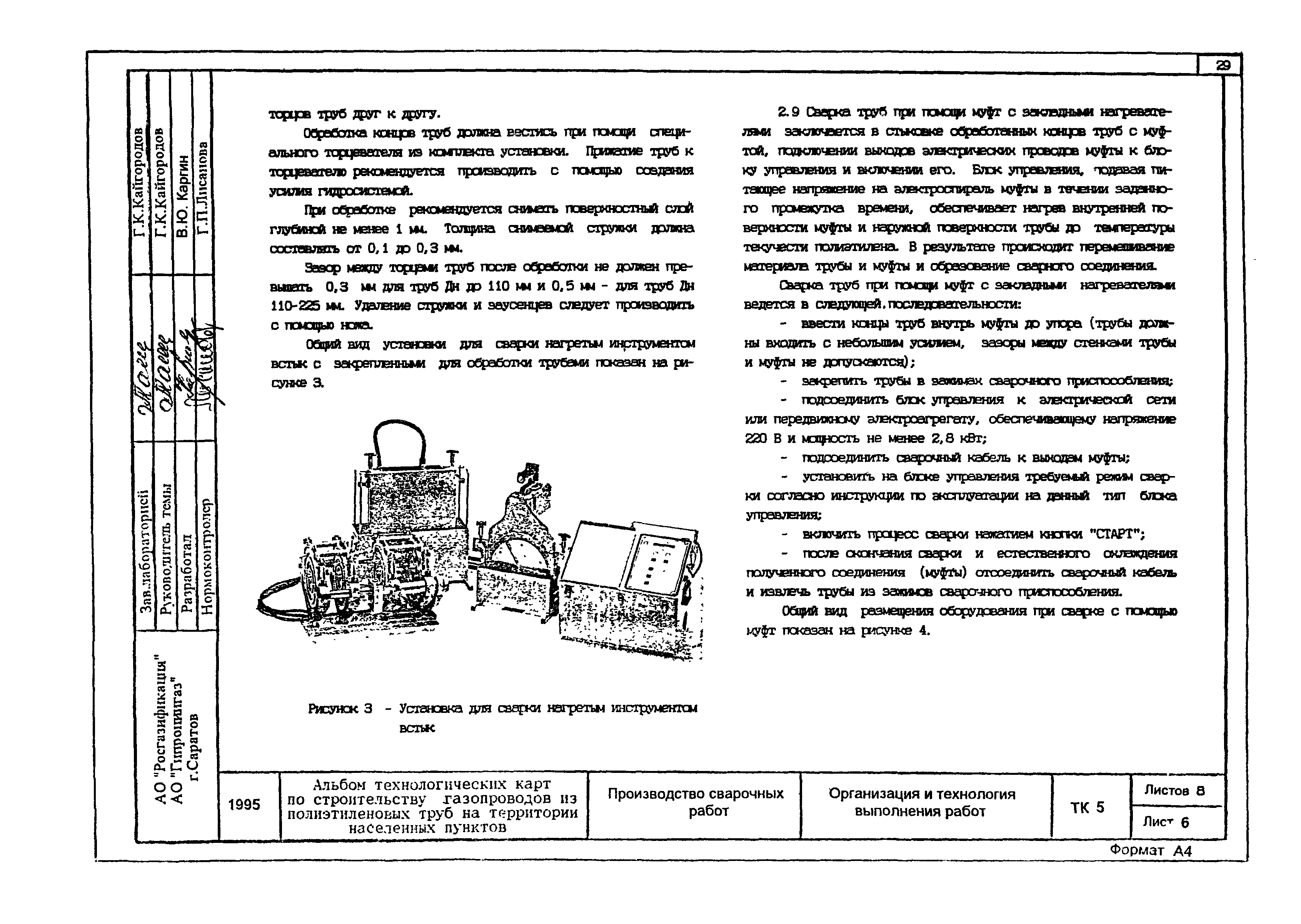 Операционно технологическая карта сварки