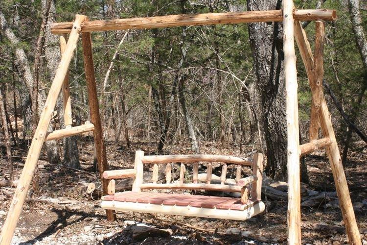 Качели из веток для дачи - как сделать своими руками