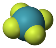 Структура XeF4, одного из первых когда-либо обнаруженных соединений благородных газов