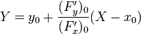 Y = y_0 + \frac{(F_y