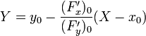 Y = y_0 -\frac{(F_x