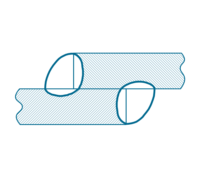 Bilateral lap weld, bilateral lap weld,