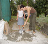 Making ovens out of refractory concrete mixture recipe.